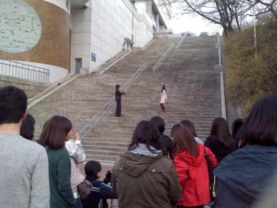 SoEul at the Namsam stairs